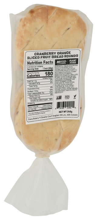 Kehe White Label Bread Rnd Crnorng Clr Bg - Left - Front