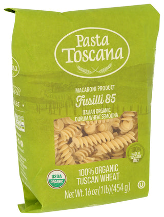 Pasta Toscana Pasta Fusilli Organic - Left - Front