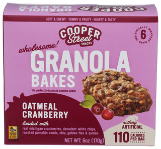 Cooper Street Oatmeal Bakes Crnbry - Centre - Front