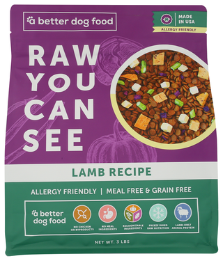 A Better Treat Dog Food Allergy Lamb - No Plunge - Front