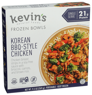 Kevins Natural Foods Bowl Chicken Korean Bbq - Left - Front