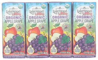 Lakewood Juice Appl Grape 8ct Org - No Plunge - Front
