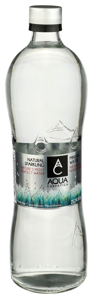 AQUA CARPATICA NATURAL SPARKLING MINERAL WATER, 25.24 OZ. - Left - Front