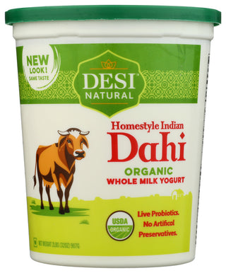 Desi Yogurt Dahi Whl Milk Org - No Plunge - Front
