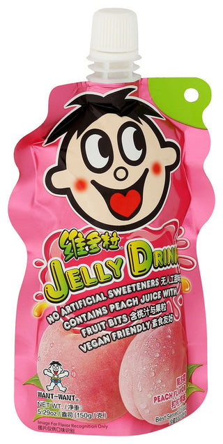 Want-want Drinks Jelly Ww Peach - Left - Front