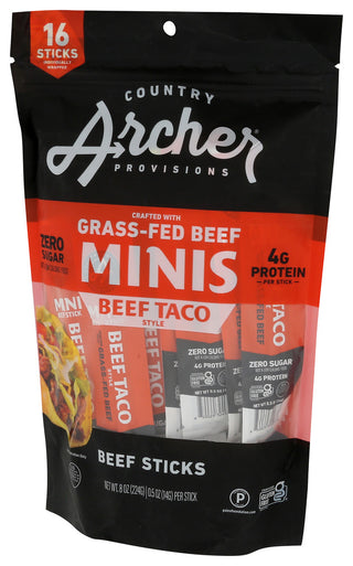 Archer Sticks Mini Beef Taco - Right - Front