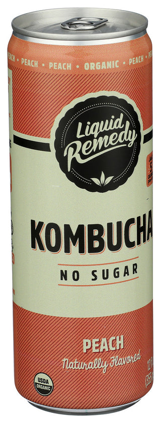 Liquid Remedy Kombucha Peach Org - Left - Front