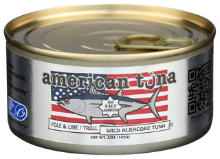 AMERICAN TUNA WILD ALBACORE TUNA WITH NO SALT ADDED, 6 OZ. - Centre - Front