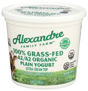 Alexandre Family Farm Yogurt Og A2a2 Grass Fed - Right - Front