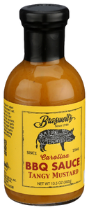 BRASWELL'S CAROLINA BBQ SAUCE, TANGY MUSTARD, 13.5 OZ. - Left - Front