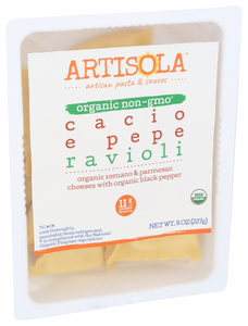 Artisola Ravioli Cacio E Pepe Org - Left - Front