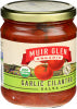MUIR GLEN SALSA, MEDIUM, GARLIC CILANTRO, 16 OZ.  - Left - Front