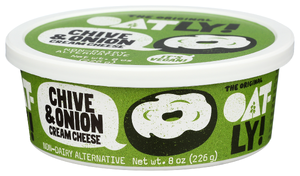 Oatly Cream Cheese Chive Onion - Right - Front