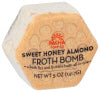 PACHA SOAP CO. FROTH BOMB, SWEET HONEY ALMOND, 5 OZ. - Left - Front
