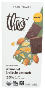 Theo Chocolate Almond Brittle Crunch - Centre - Front