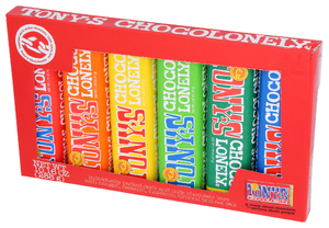 Tonys Chocolonely Choc Rainbow Tasting 6pk - Right - Front