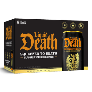 Liquid Death Water Sp Sqzd To Dth 6pk - Left - Front