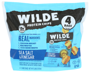 Wilde Snacks Chips Protein Sslt Vngr 4ct - Centre - Front