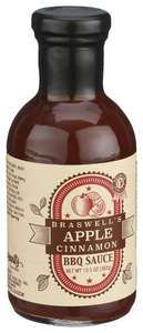 BRASWELL’S APPLE CINNAMON BBQ SAUCE, 13.5 OZ. BOTTLE - Left - Front