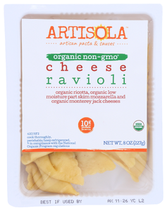 Artisola Ravioli Chesse Org - No Plunge - Front