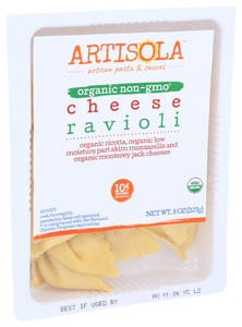 Artisola Ravioli Chesse Org - Left - Front