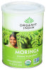ORGANIC INDIA MORINGA, LEAF POWDER, 8 OZ. CAN - Left - Front