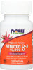 NOW 10,000 IU VITAMIN D-3 STRUCTURAL SUPPORT DIETARY SUPPLEMENT, 120 SOFTGELS - _ - Front