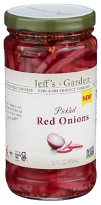 Jeffs Garden Onions Pickled Red - Left - Front