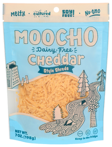 Moocho Cheddar Shreds - Centre - Front