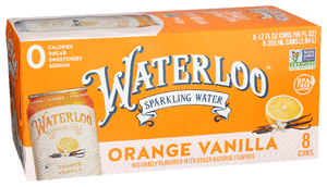 Waterloo Sparkling Water Water Sprklng Orng Vnla - Left - Front