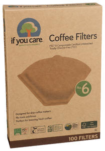 IF YOU CARE FSC CERTIFIED NO. 6 COFFEE FILTERS, 100 FILTERS - Left - Front