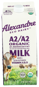 Alexandre Family Farm Milk Reduce Fat 2prct Org - No Plunge - Front