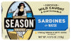 SEASON SARDINES IN WATER, 4.3 OZ. - No Plunge - Front