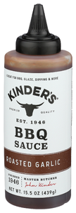 Kinders Sauce Bbq Garlic Rstd Sqz - Right - Front