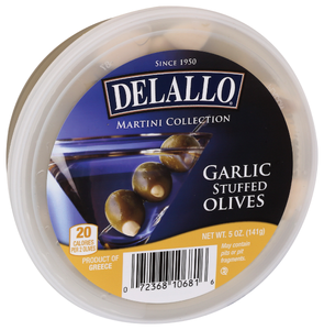 Delallo Olive Stfd Garlic - Left - Front