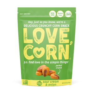 Love Corn Snacks Corn Sr Crm Onion - null - Front