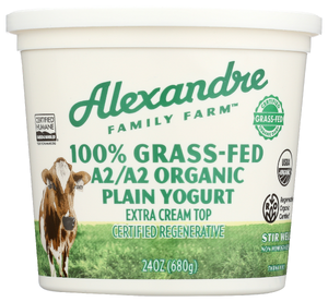 Alexandre Family Farm Yogurt Og A2a2 Grass Fed - No Plunge - Front