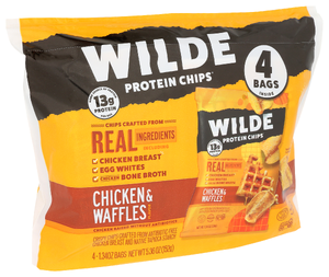 Wilde Snacks Chips Protein Waffle 4ct - Left - Front