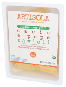 Artisola Ravioli Cacio E Pepe Org - Right - Front