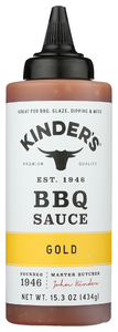 Kinders Sauce Bbq Gold Sqz - No Plunge - Front