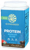 SUNWARRIOR WARRIOR BLEND CHOCOLATE, PEA, HEMP SEED & GOJI BERRY BLENDED PROTEIN, 750 G. - Right - Front