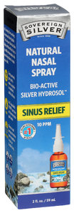 SOVEREIGN SILVER VERTICAL SPRAY, BIO-ACTIVE SILVER HYDROSOL, 2 FL. OZ. - Left - Front