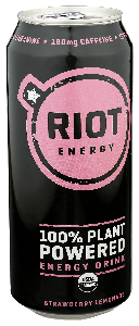 Riot Energy Drink Strwby Lmnade Org - Left - Front