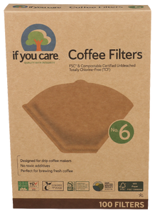 IF YOU CARE FSC CERTIFIED NO. 6 COFFEE FILTERS, 100 FILTERS - Centre - Front