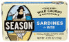 SEASON SARDINES IN WATER, 4.3 OZ. - Centre - Front