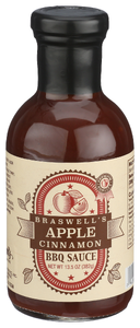 BRASWELL’S APPLE CINNAMON BBQ SAUCE, 13.5 OZ. BOTTLE - Centre - Front