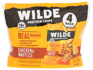 Wilde Snacks Chips Protein Waffle 4ct - Centre - Front