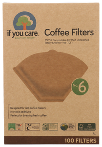 IF YOU CARE FSC CERTIFIED NO. 6 COFFEE FILTERS, 100 FILTERS - No Plunge - Front