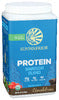 SUNWARRIOR WARRIOR BLEND CHOCOLATE, PEA, HEMP SEED & GOJI BERRY BLENDED PROTEIN, 750 G. - Left - Front