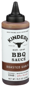 Kinders Sauce Bbq Garlic Rstd Sqz - Left - Front